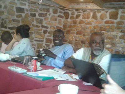 Aliou Sall (middle) at the workshop