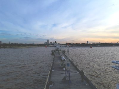Vista desde el Club de Pescadores hacia el Río de la Plata